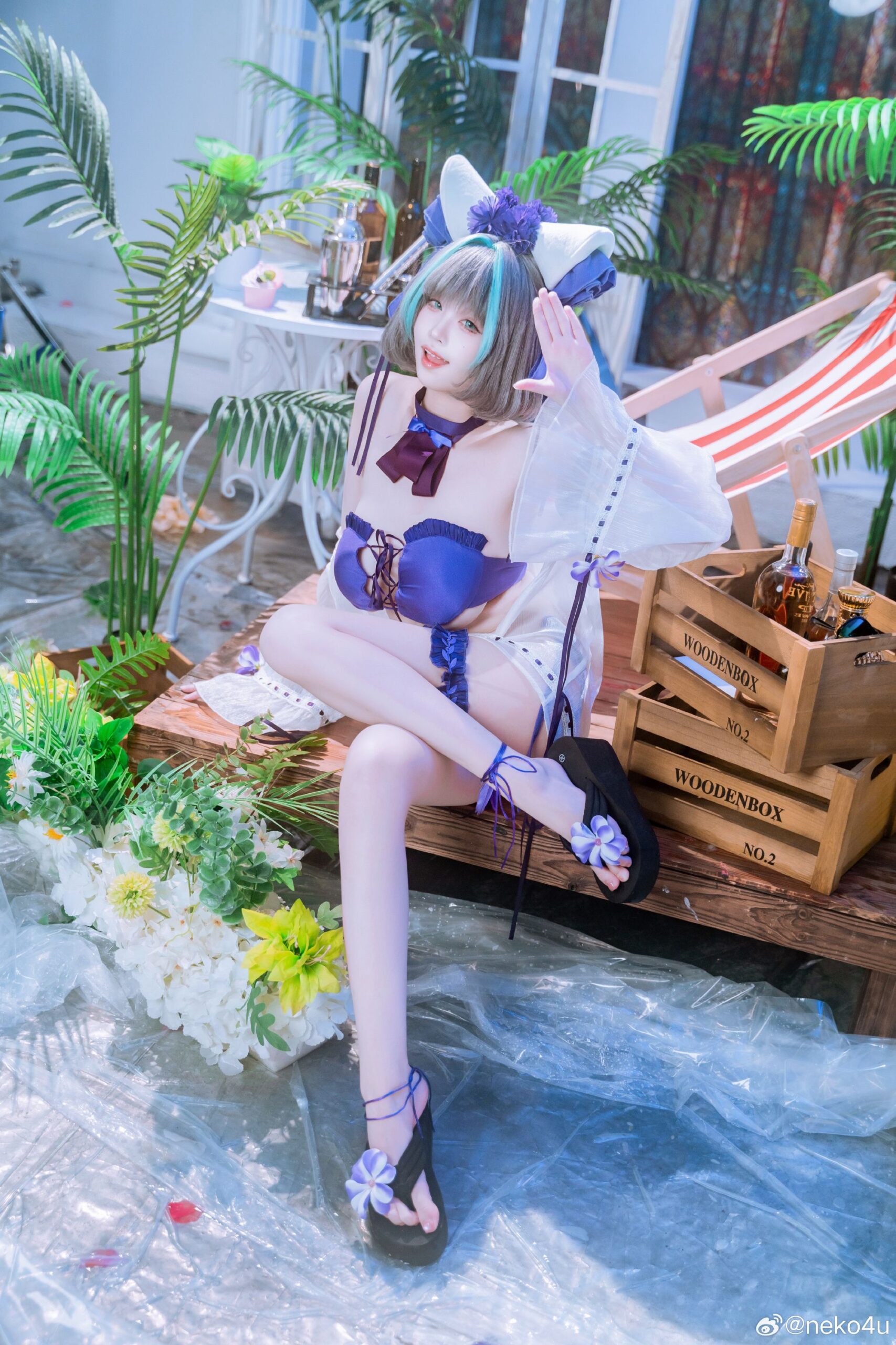 neko4u柴郡泳装COSPLAY写真