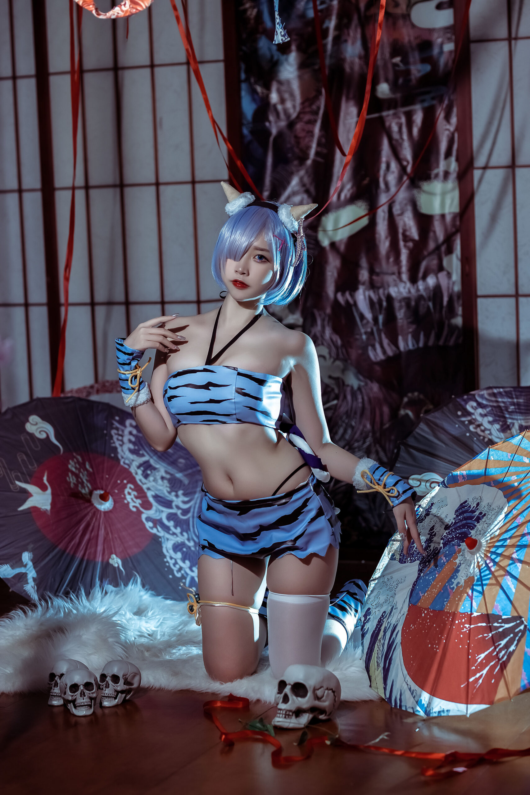 二佐Nisa 蕾姆夏日鬼衣COS写真图集在线看
