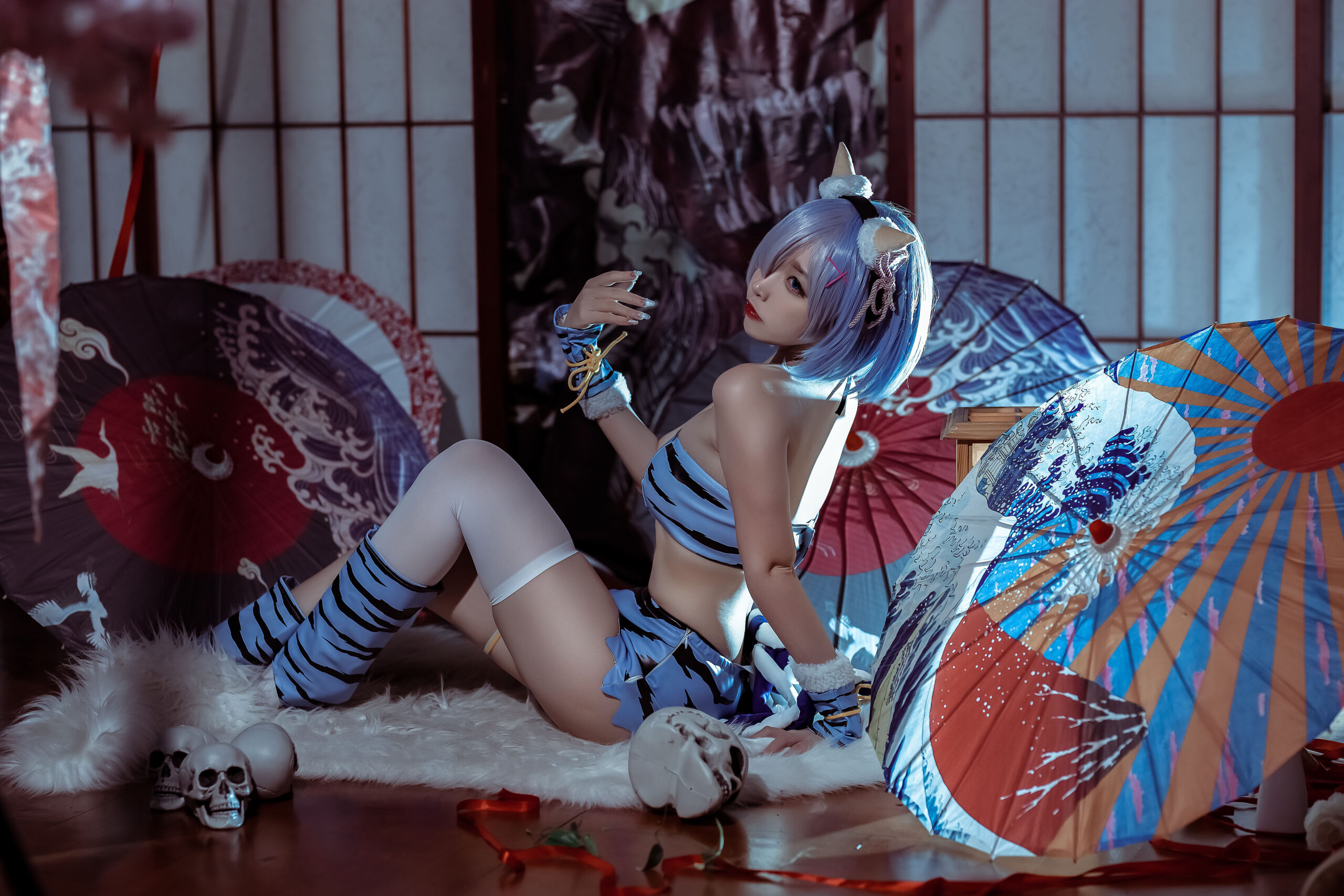 二佐Nisa 蕾姆夏日鬼衣COS写真图集在线看