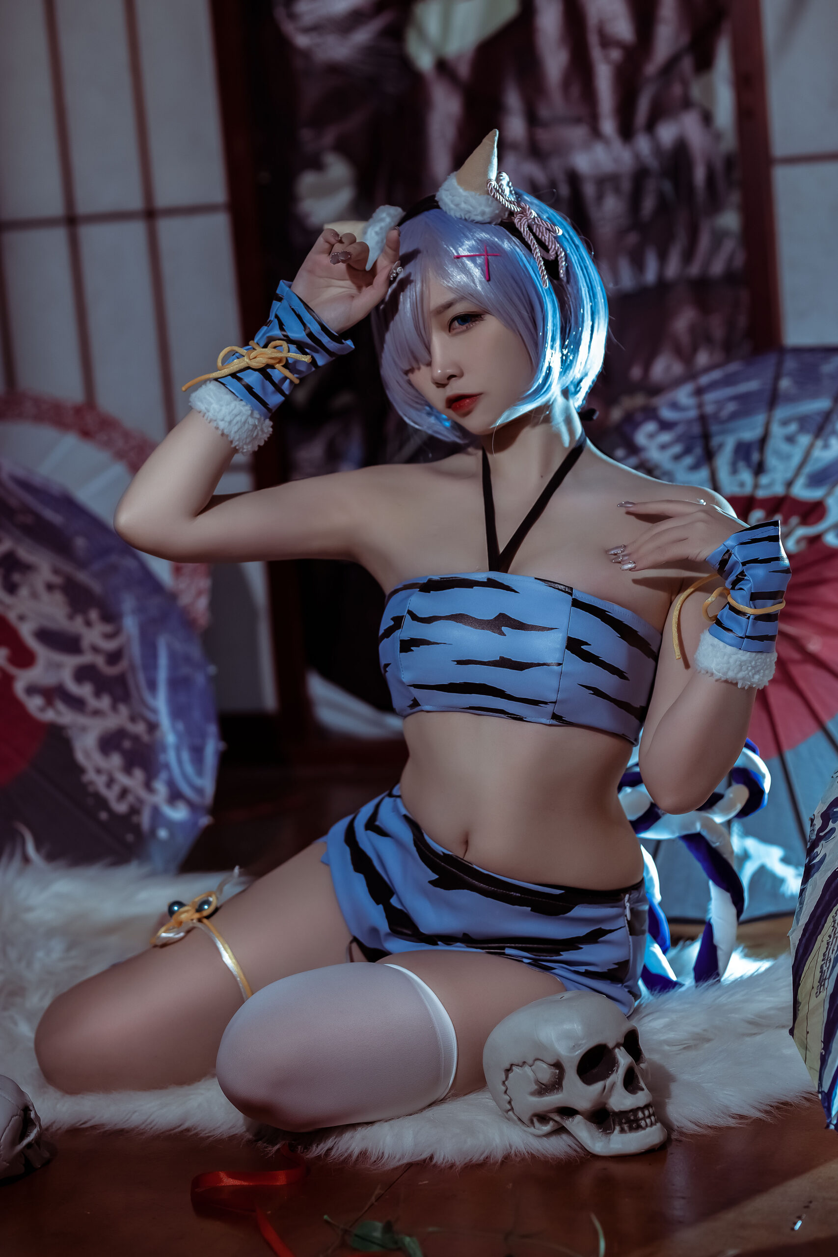 二佐Nisa 蕾姆夏日鬼衣COS写真图集在线看