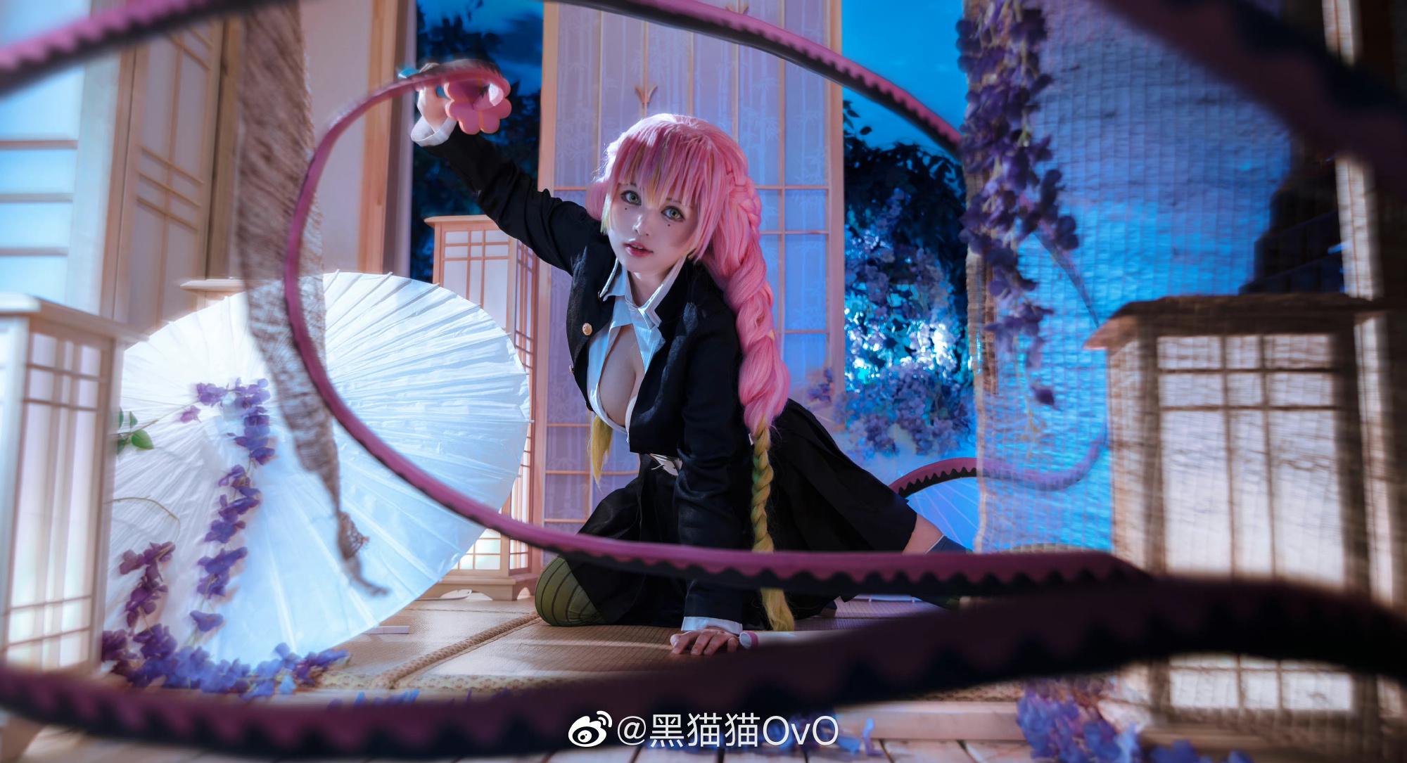 黑猫猫OvO《鬼灭之刃》“恋柱”甘露寺蜜璃COS 黑猫猫OvO《鬼灭之刃》“恋柱”甘露寺蜜璃COS