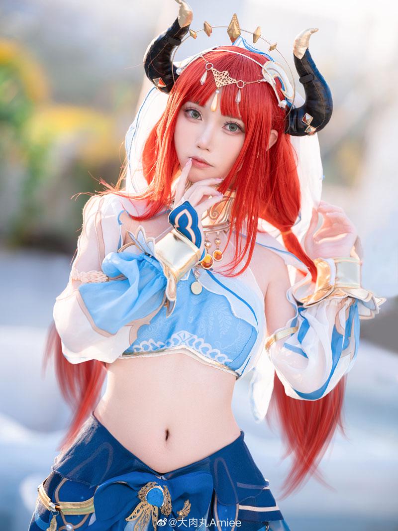 大肉丸Amiee《原神》妮露cosplay图片
