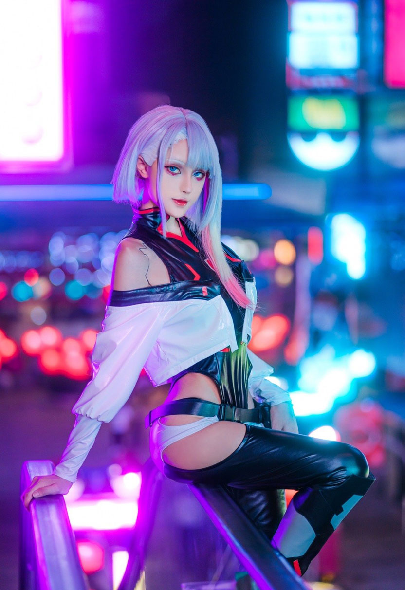 奶狮_《赛博朋克边缘行者》Lucy露西COS美图