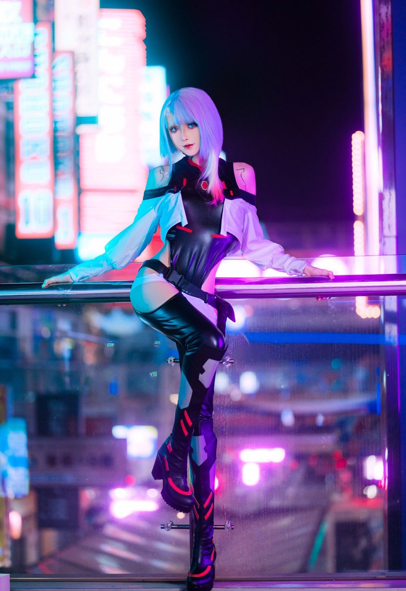 奶狮_《赛博朋克边缘行者》Lucy露西COS美图