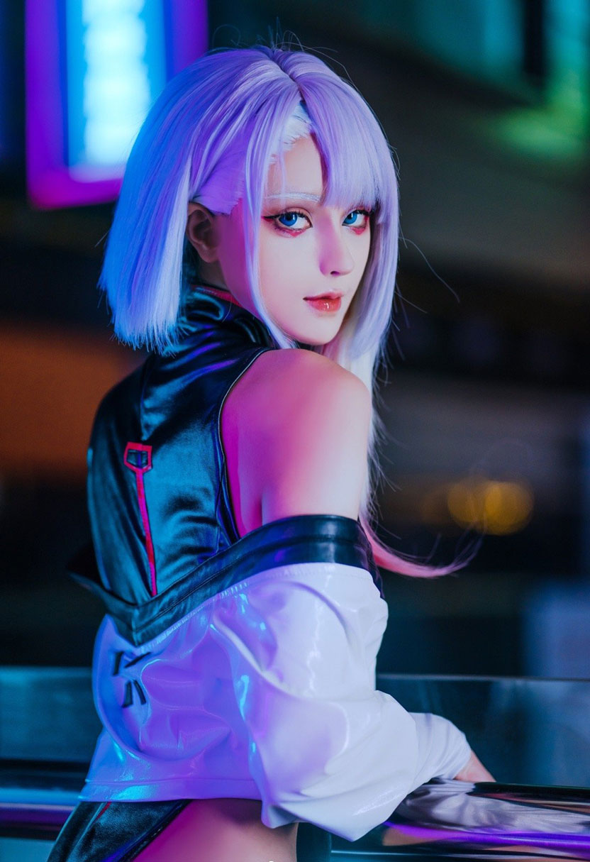 奶狮_《赛博朋克边缘行者》Lucy露西COS美图