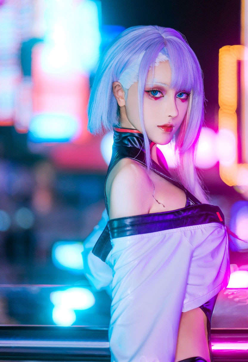奶狮_《赛博朋克边缘行者》Lucy露西COS美图