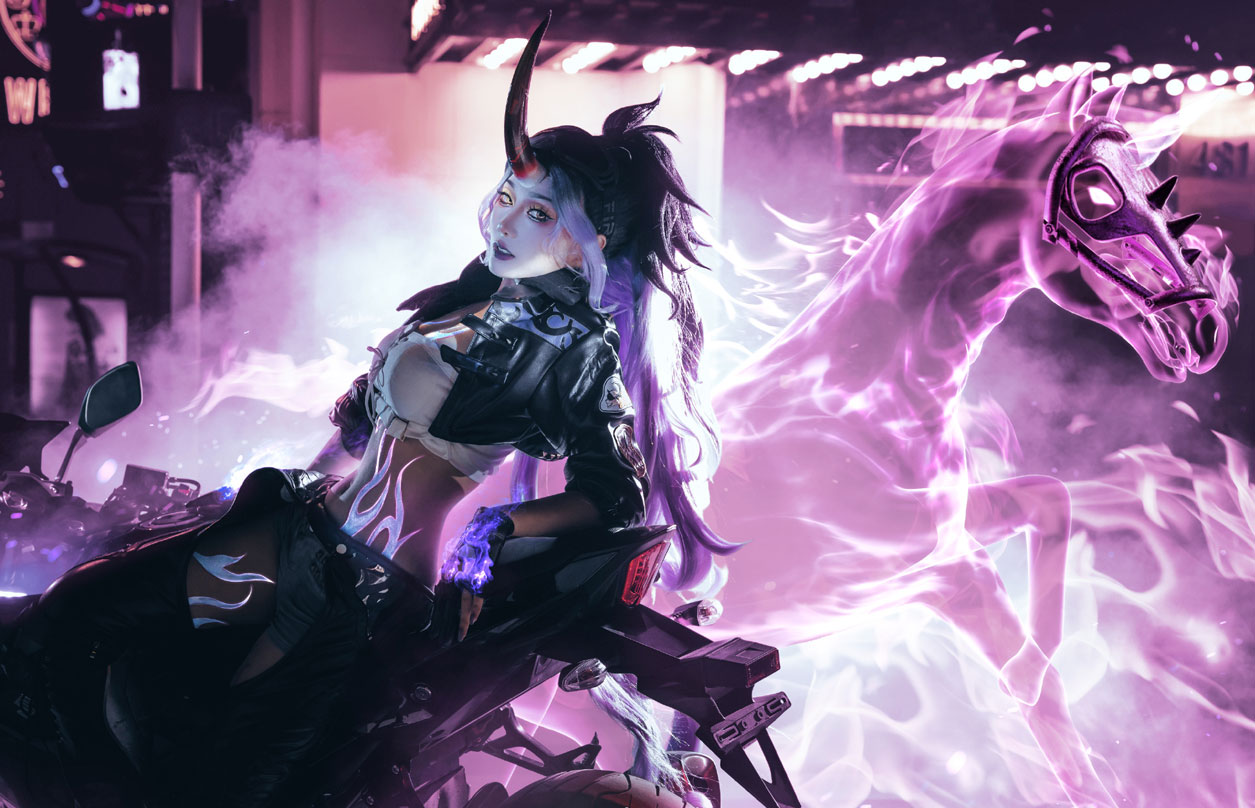 如月灰《非匿名指令》夜骑士COS美图