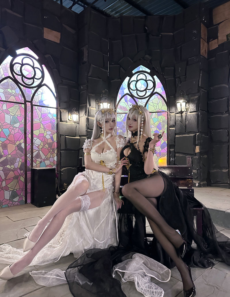 沧霁桔梗&露兒大魔王《碧蓝航线》埃姆登同人COSPLAY太美了
