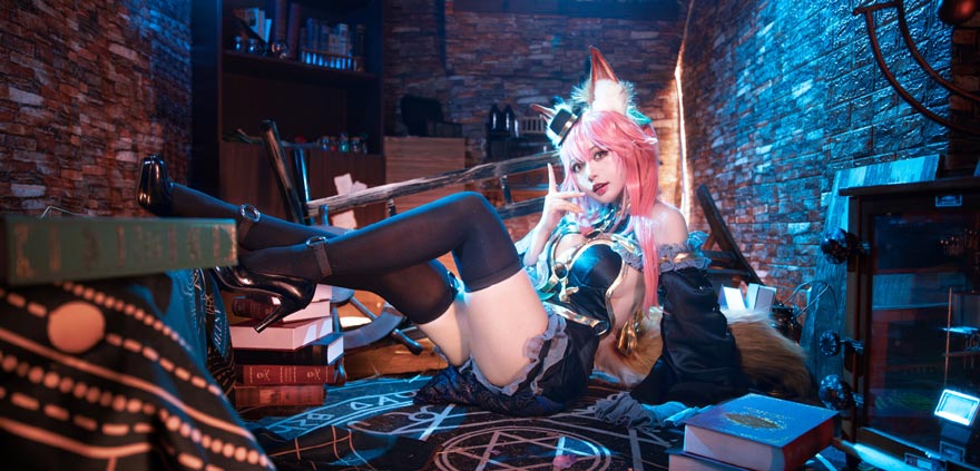 黑猫猫OvO玉藻前COS写真美图欣赏