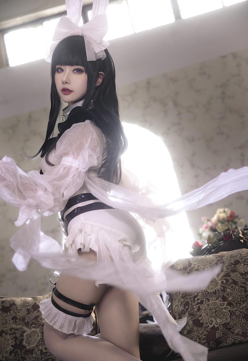 Momoko葵葵COSPLAY黑与白的平行倒映