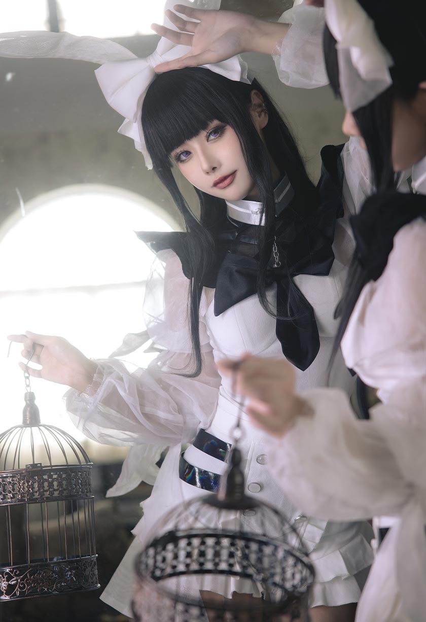 Momoko葵葵COSPLAY黑与白的平行倒映
